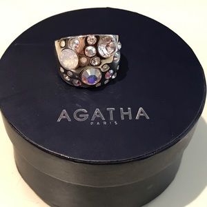 NEW Agatha Paris ring. Silver w/ jewels.